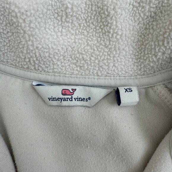 Vineyard Vines Sweater Womens Small Oatmeal Cream 1/2 Zip Pullover - Picture 3 of 6